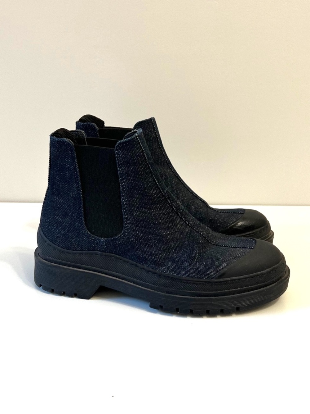 WANT Les Essentiels Denim Chelsea Boots